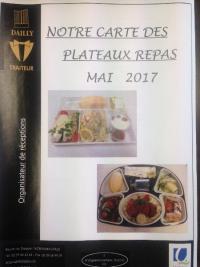 Plateaux repas du mois de Mai !