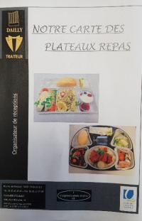 DAILLY TRAITEUR CARTE DES PLATEAUX REPAS A PARTIR DE FEVRIER 2018.