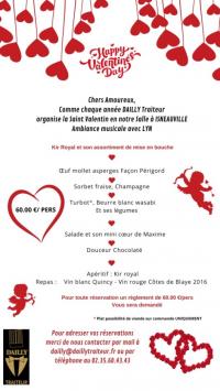 Soirée de la Saint Valentin en notre salle à Isneauville 